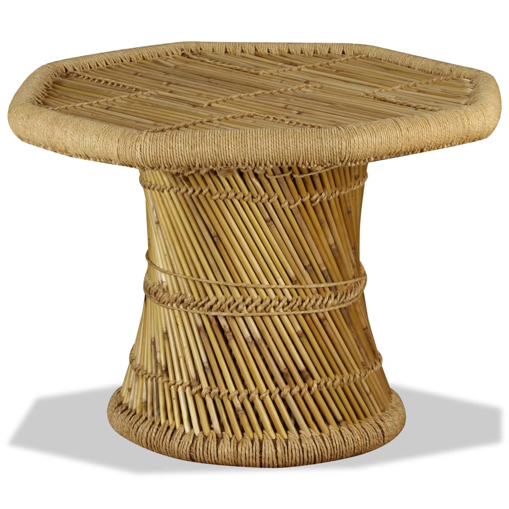 vidaXL Sohvapöytä bambu kahdeksankulmio 60x60x45 cm