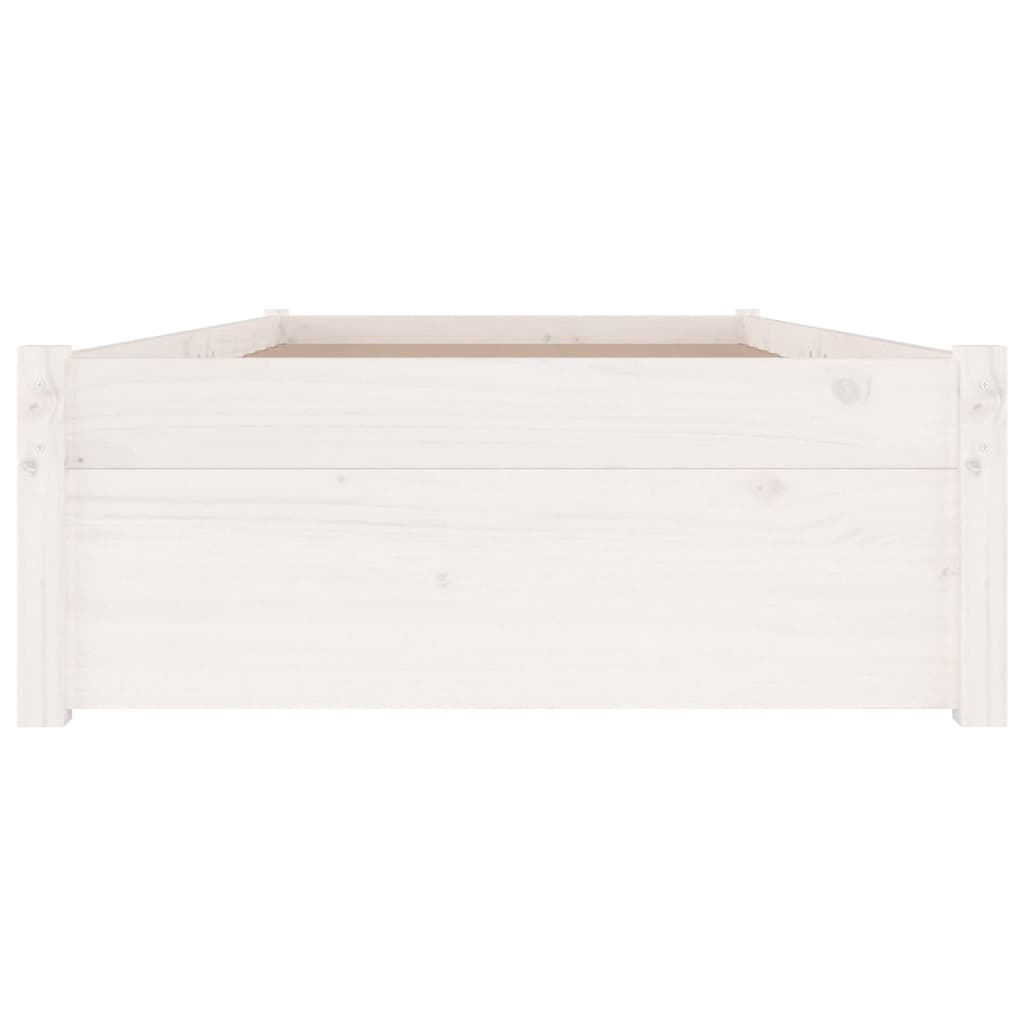 vidaXL Sängynrunko laatikoilla valkoinen 90x190 cm Single