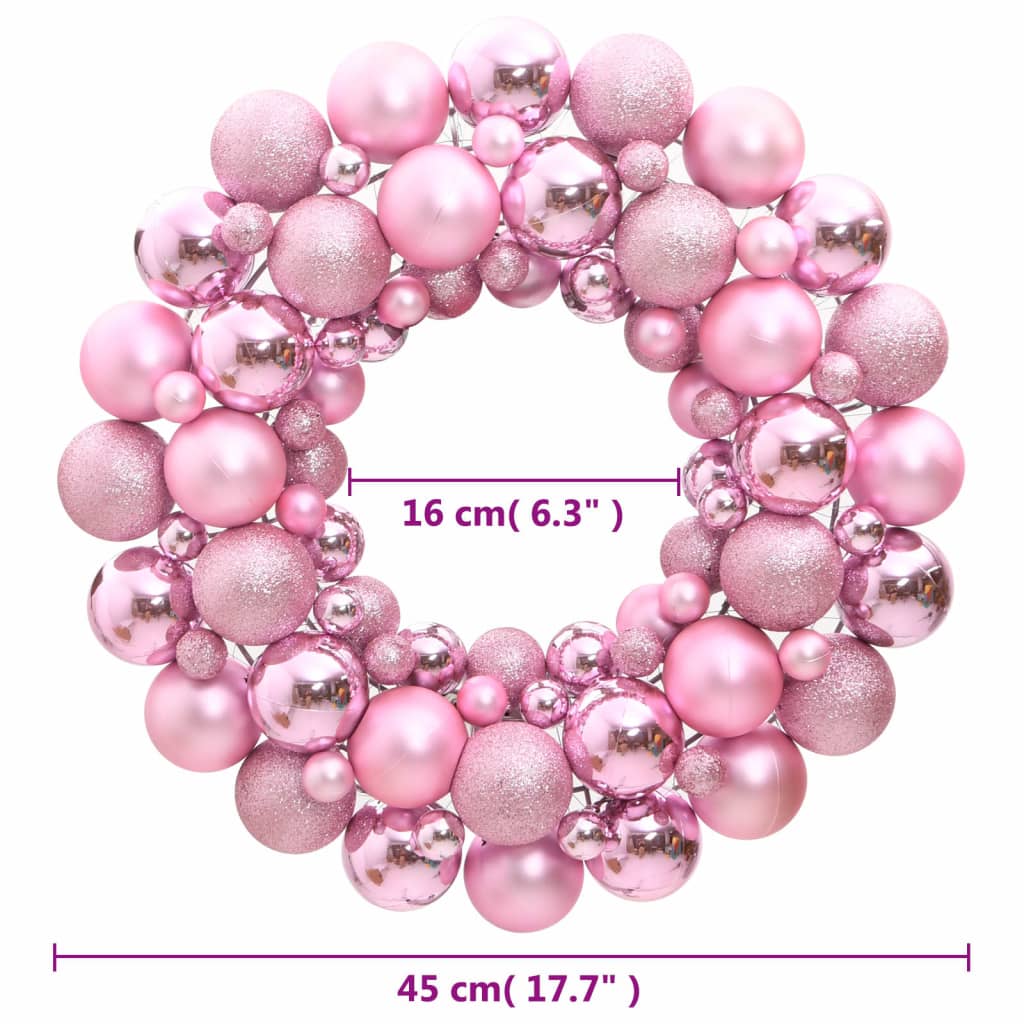 vidaXL Jouluseppele pinkki 45 cm polystyreeni