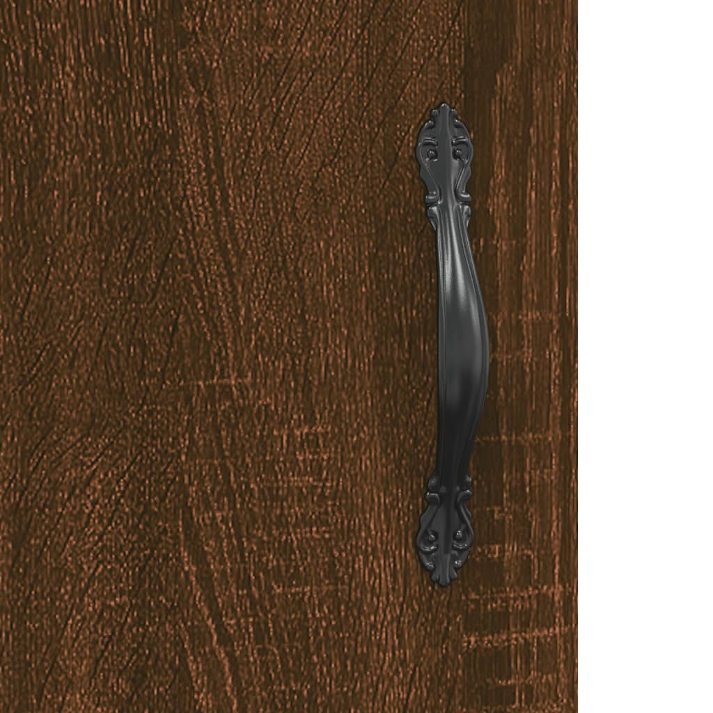 vidaXL Kaappi ruskea tammi 34,5x34x180 cm tekninen puu