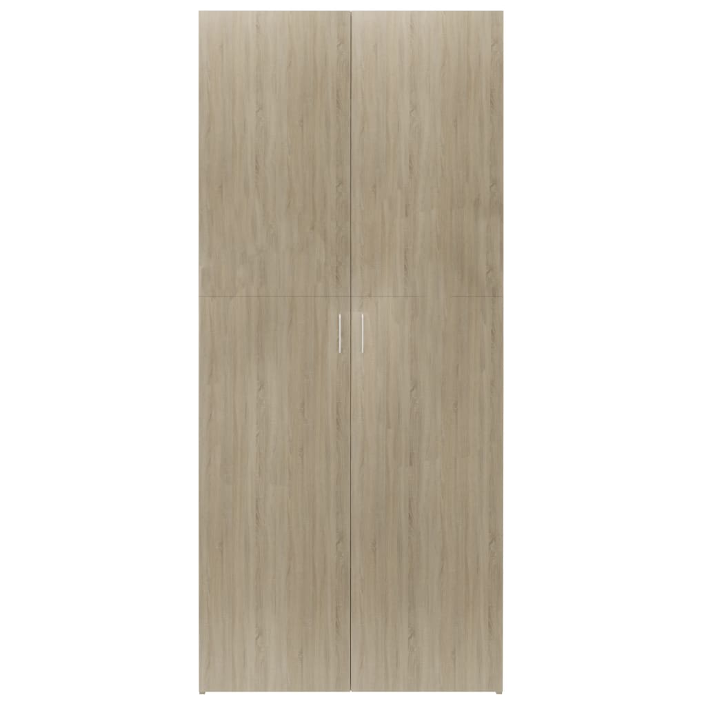 vidaXL Kenkäkaappi Sonoma-tammi 80x35,5x180 cm tekninen puu