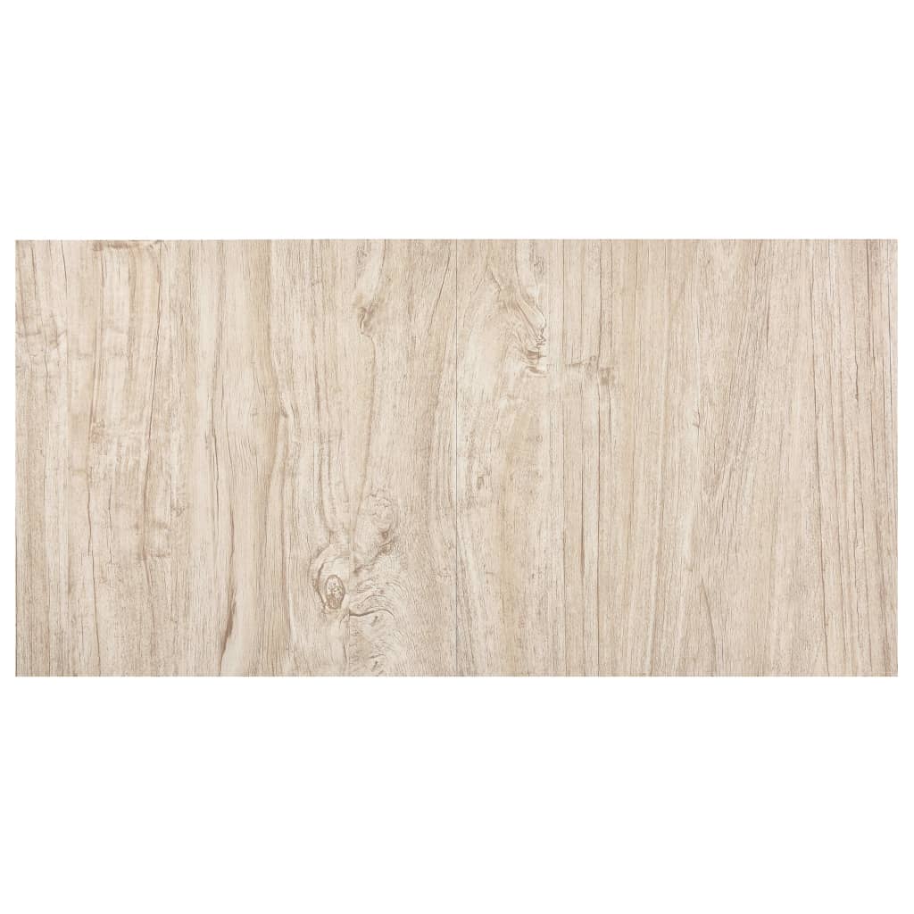 vidaXL Itsekiinnittyvä lattialankku 55 kpl PVC 5,11 m² vaaleanruskea