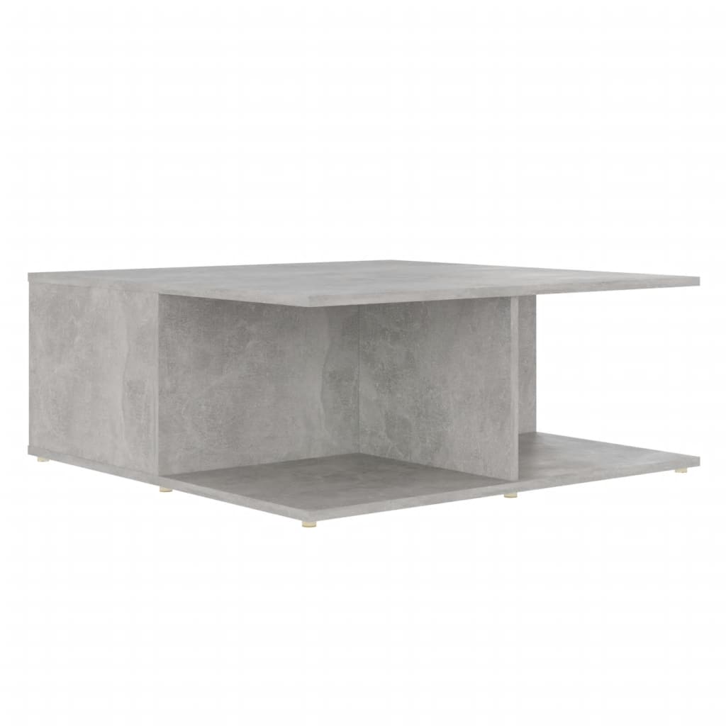 vidaXL Sohvapöytä betoninharmaa 80x80x31 cm lastulevy