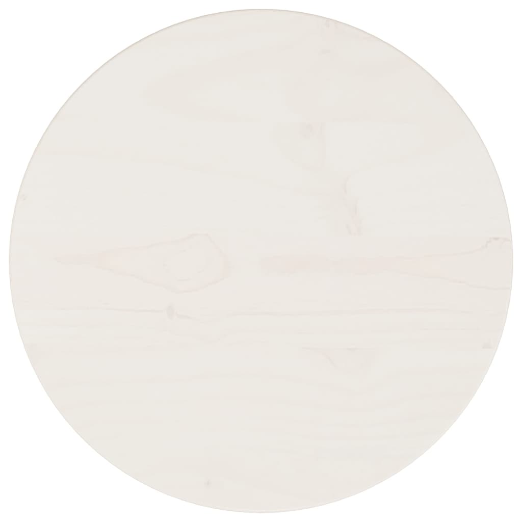 vidaXL Pöytälevy valkoinen Ø30x2,5 cm täysi mänty
