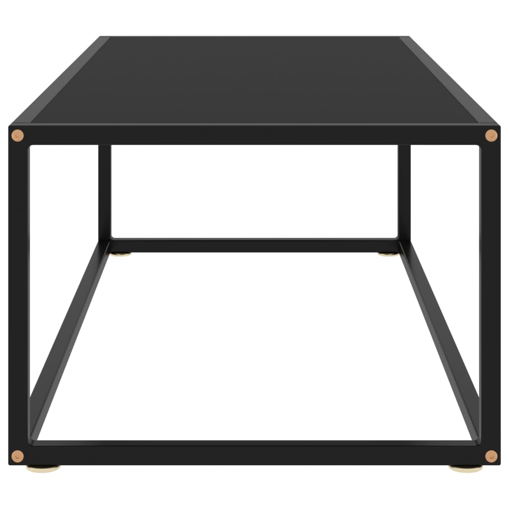 vidaXL Sohvapöytä musta mustalla lasilla 100x50x35 cm