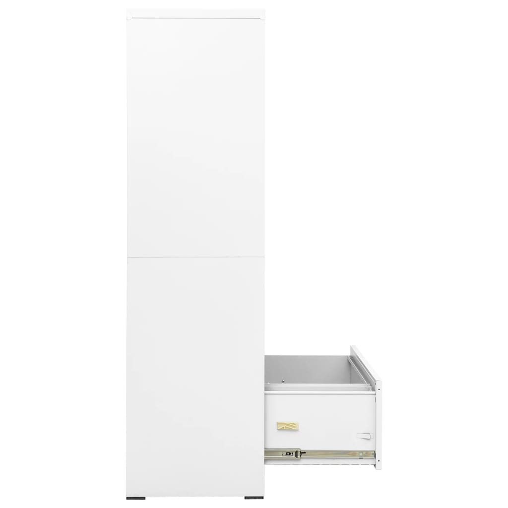 vidaXL Arkistokaappi valkoinen 90x46x164 cm teräs