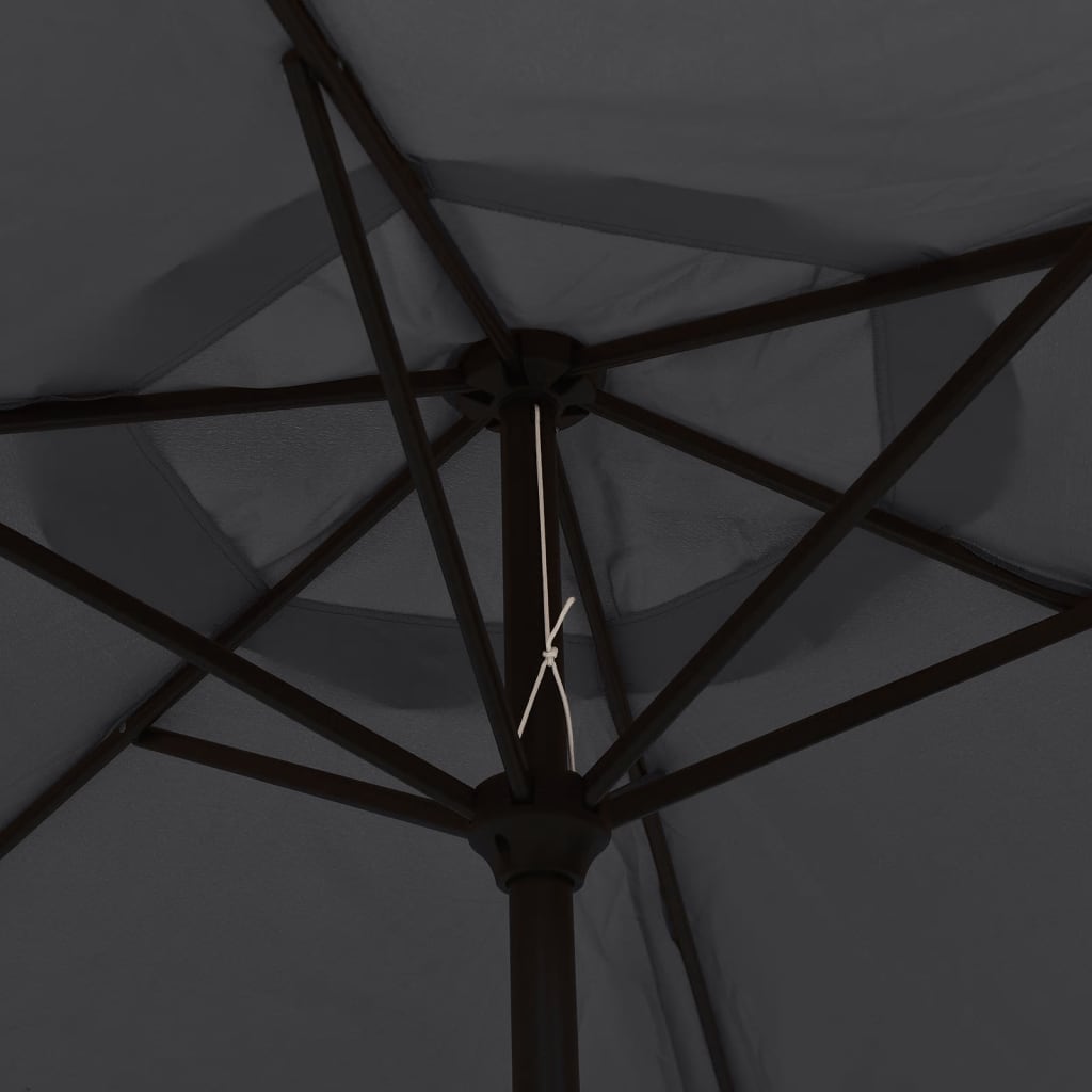 vidaXL Aurinkovarjo metallirunko 300 cm musta