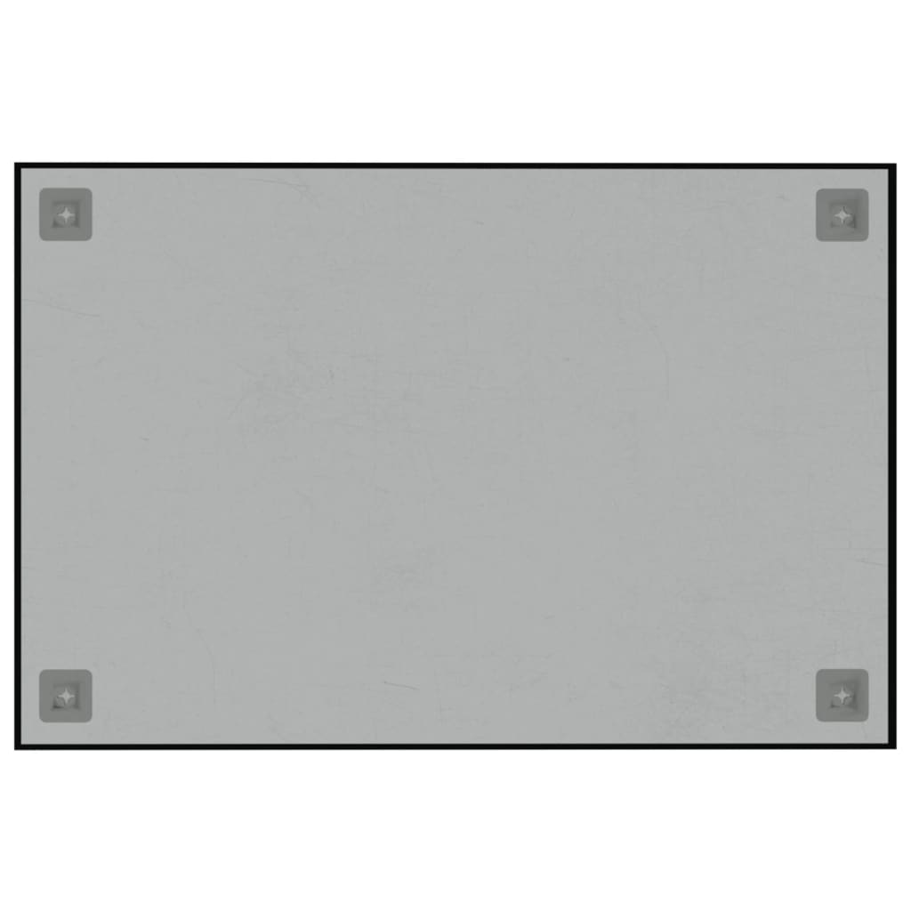 vidaXL Seinäkiinnitteinen magneettitaulu musta 60x40 cm karkaistu lasi
