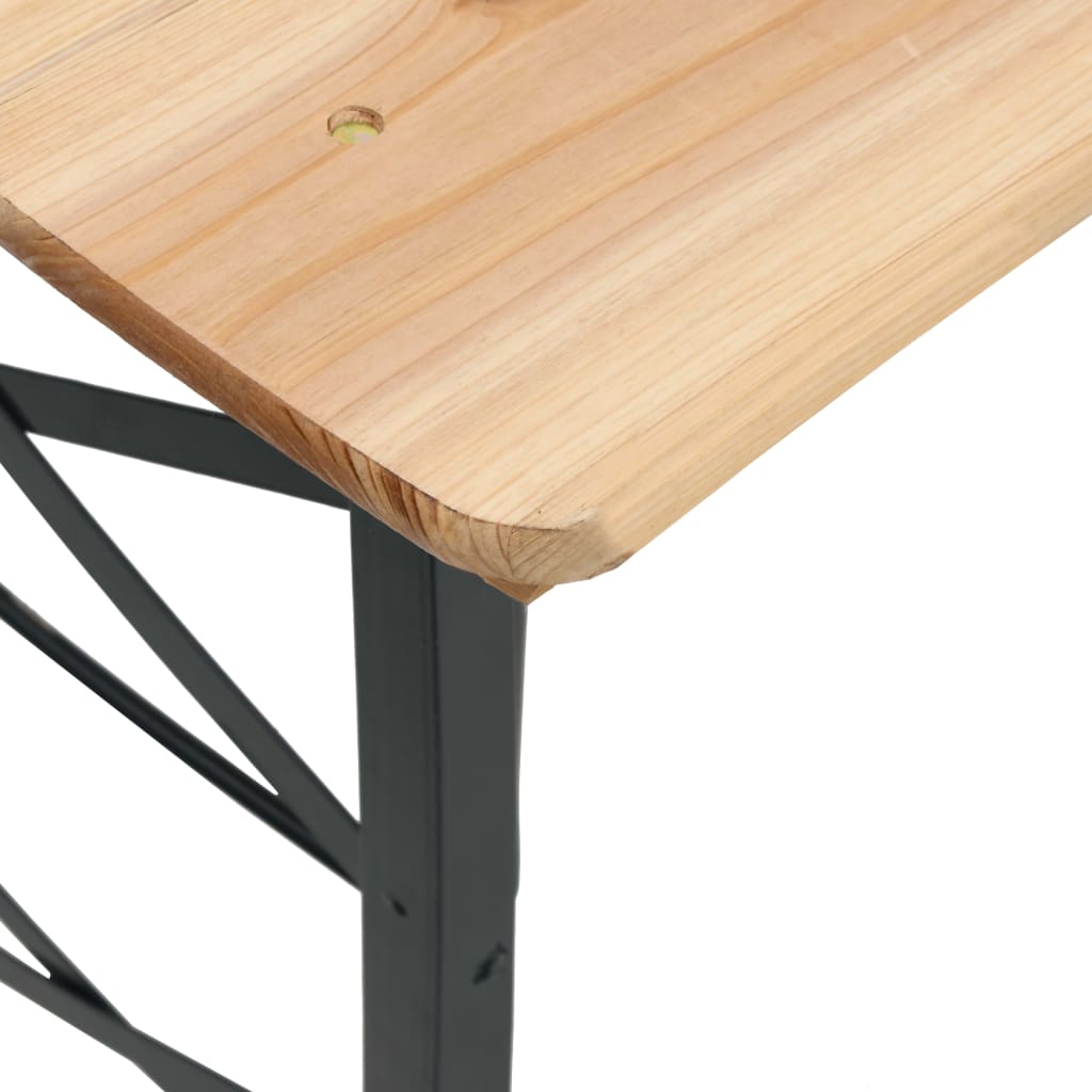 vidaXL Kokoontaitettava olutpöytä 170x50x75/105 cm täysi kuusi