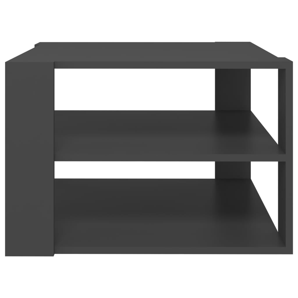 vidaXL Sohvapöytä harmaa 60x60x40 cm lastulevy