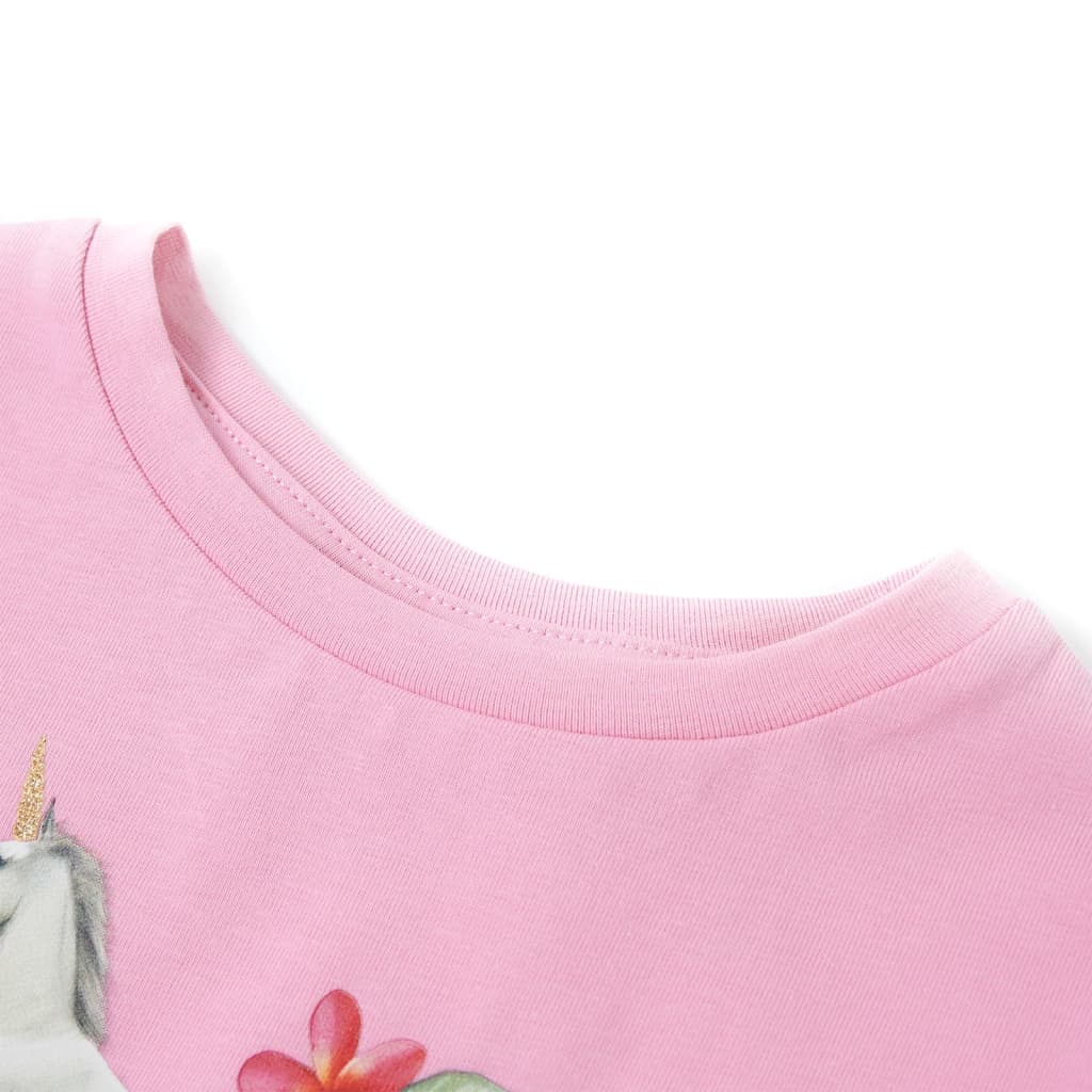 Lasten lyhythihainen T-paita kirkas pinkki 92