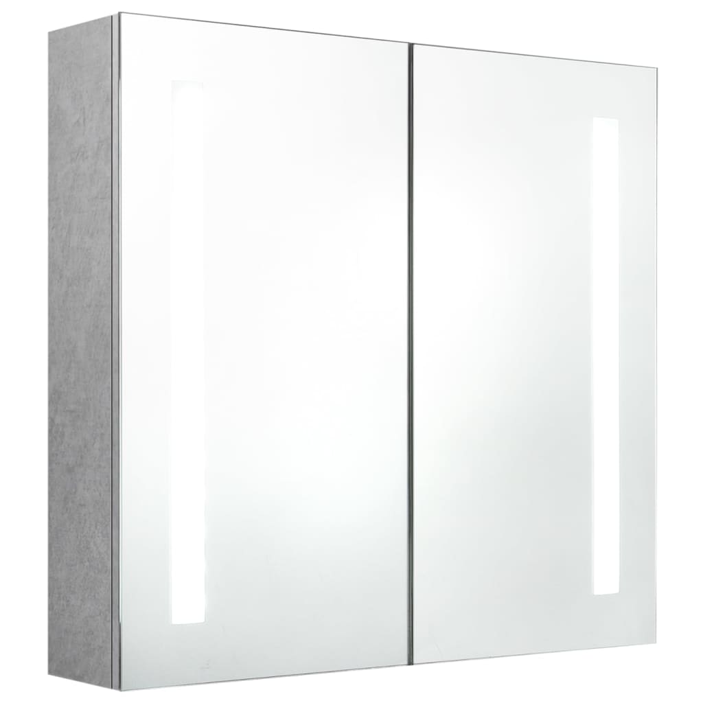 vidaXL LED kylpyhuoneen peilikaappi betoninharmaa 62x14x60 cm