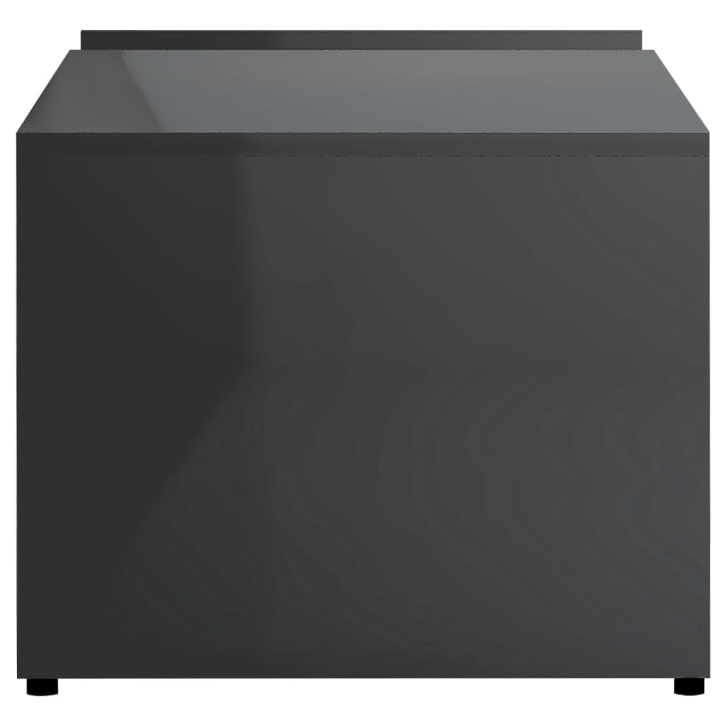 vidaXL Sohvapöytä korkeakiilto harmaa 90x45x35 cm lastulevy