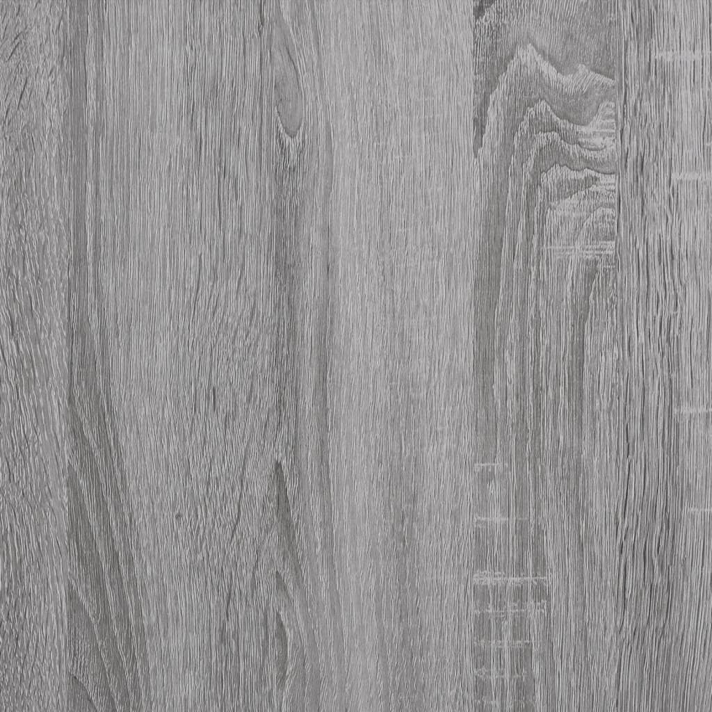 vidaXL Työpöytä hyllyillä harmaa Sonoma 102x45x148 cm tekninen puu