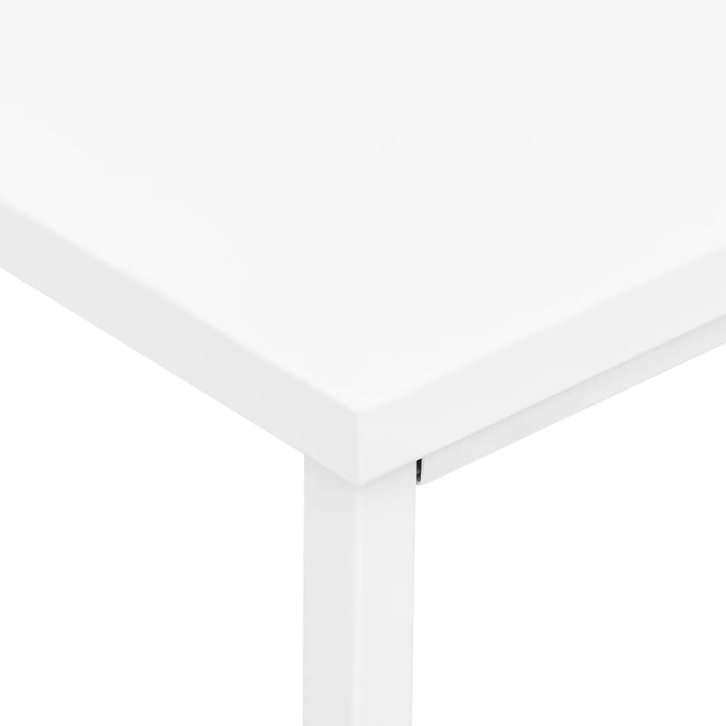 vidaXL Teollinen työpöytä laatikoilla valkoinen 105x52x75 cm teräs