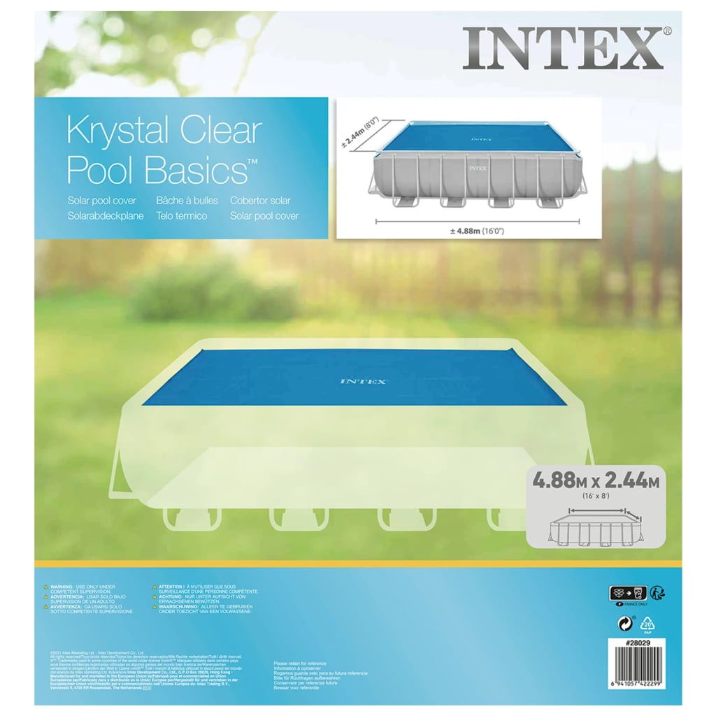 Intex Uima-altaan aurinkoenergiasuoja sininen 476x234 cm polyeteeni