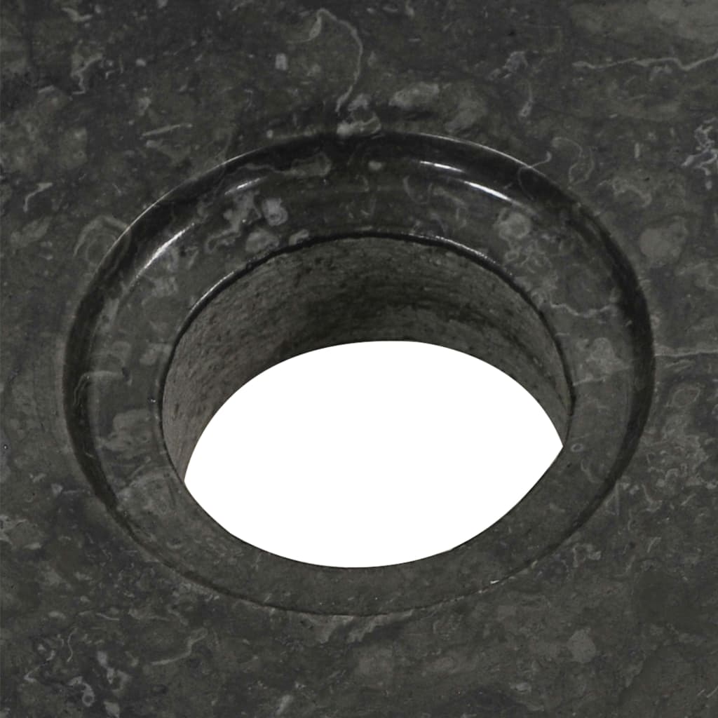 vidaXL Kylpyhuoneen hyllykkö täysi tiikki pesualtailla marmori musta