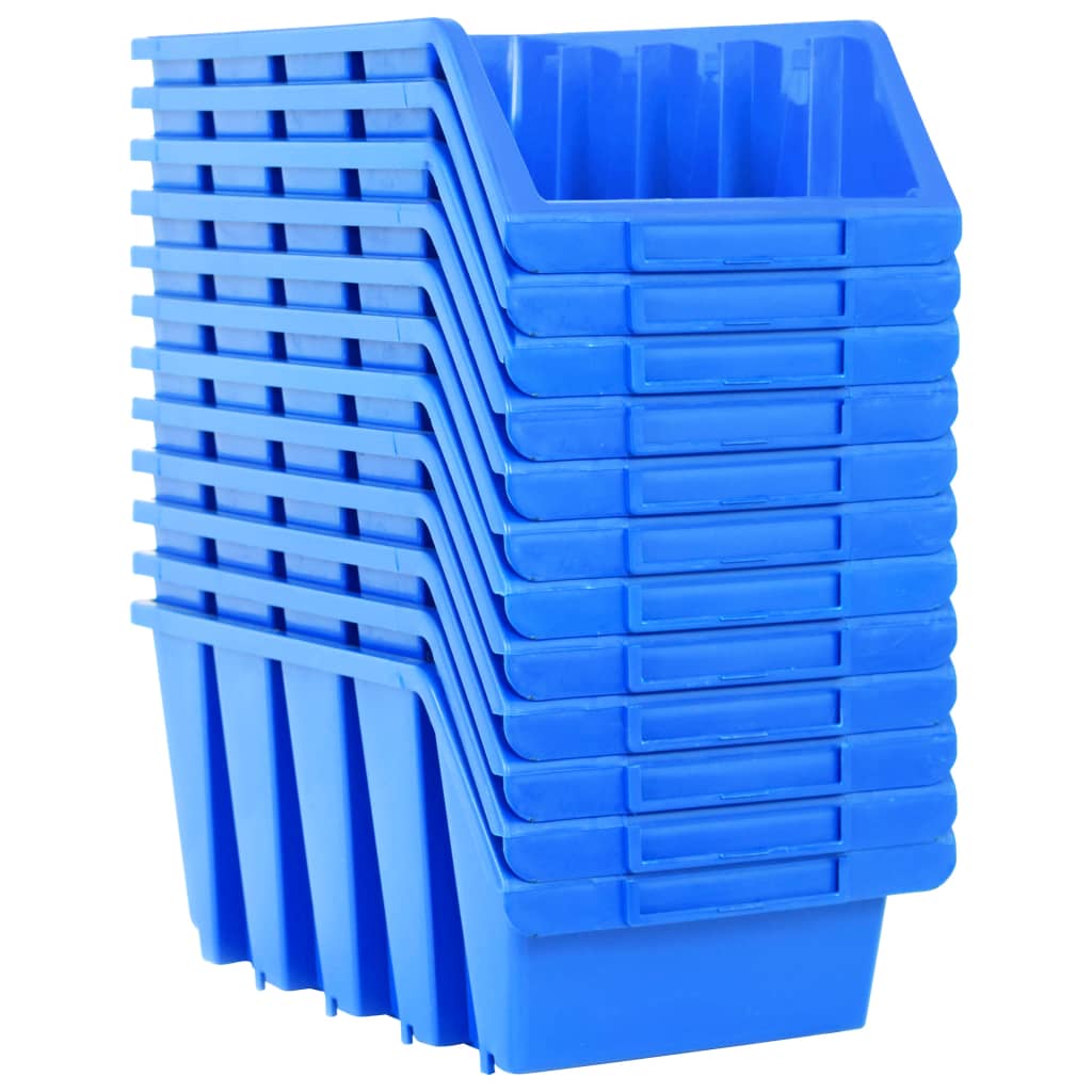 vidaXL Pinottavat säilytyslokerot 14 kpl sininen muovi