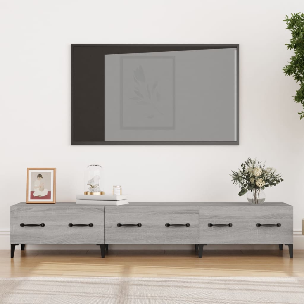 vidaXL TV-taso harmaa Sonoma 150x34,5x30 cm tekninen puu