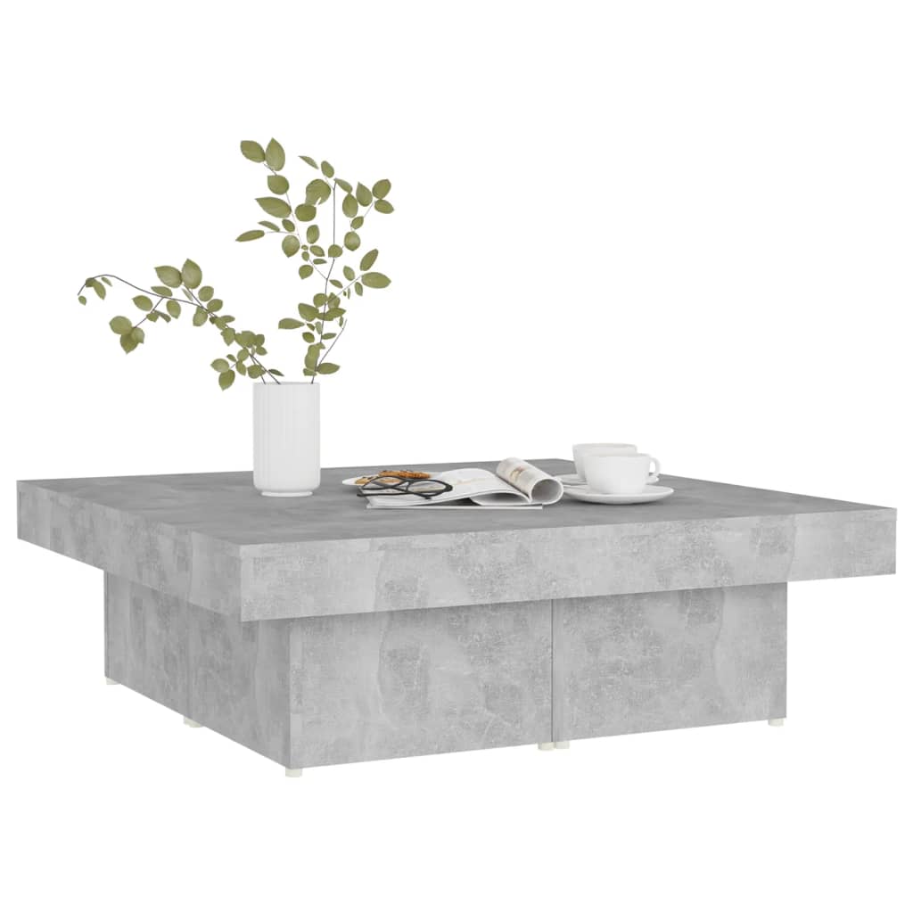 vidaXL Sohvapöytä betoninharmaa 90x90x28 cm lastulevy