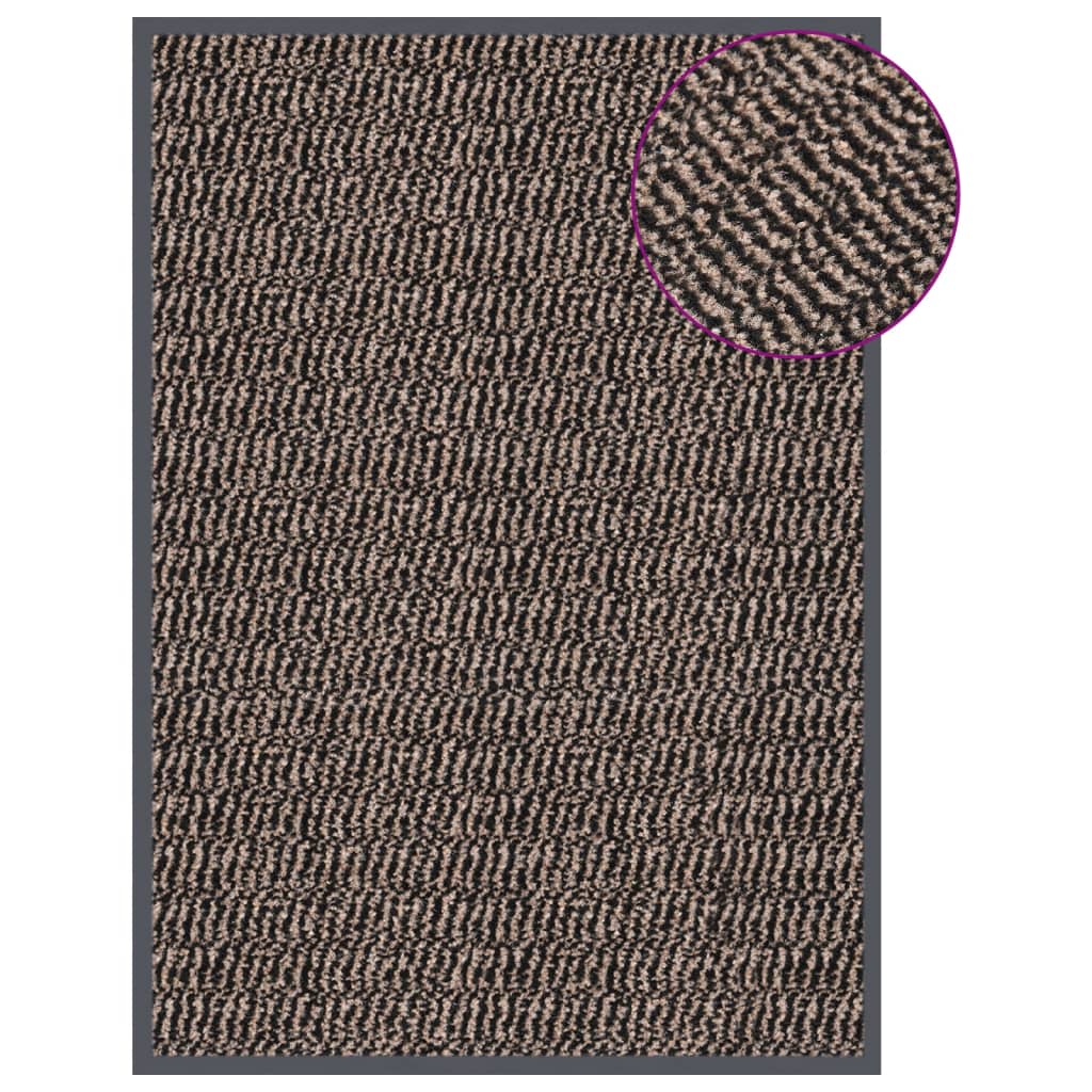 vidaXL Ovimatto nukallinen 40x60 cm tummanruskea