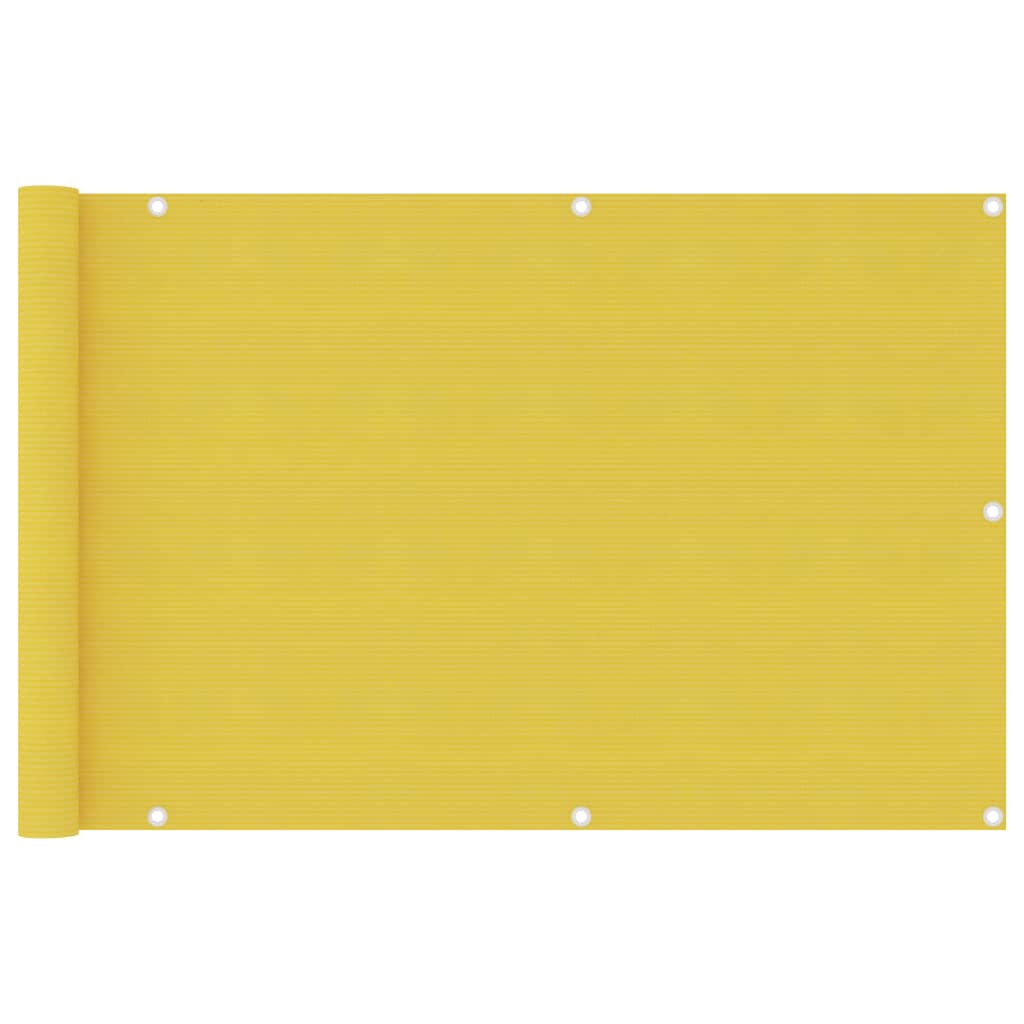 vidaXL Parvekkeen suoja keltainen 90x400 cm HDPE