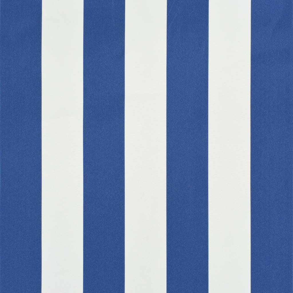 vidaXL Sisäänkelattava markiisi 350x150 cm sininen ja valkoinen