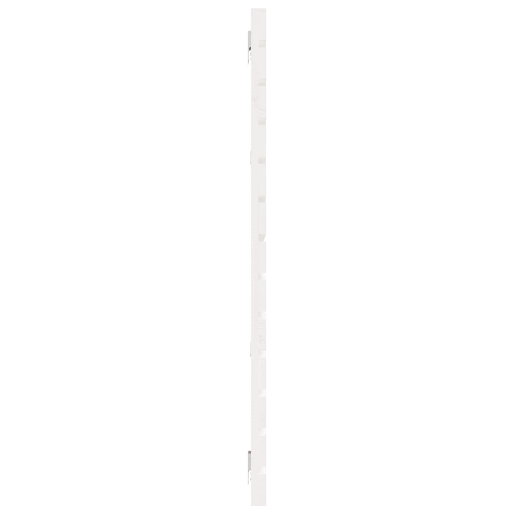 vidaXL Sängynpääty seinälle valkoinen 206x3x91,5 cm täysi mänty