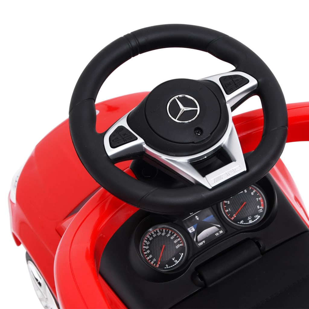 vidaXL Työnnettävä potkuauto Mercedes-Benz C63 punainen