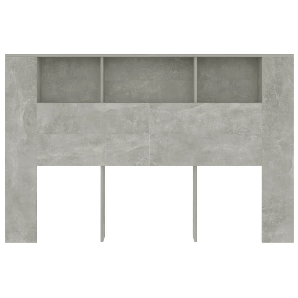 vidaXL Sängynpääty säilytystilalla betoninharmaa 160x18,5x104,5 cm