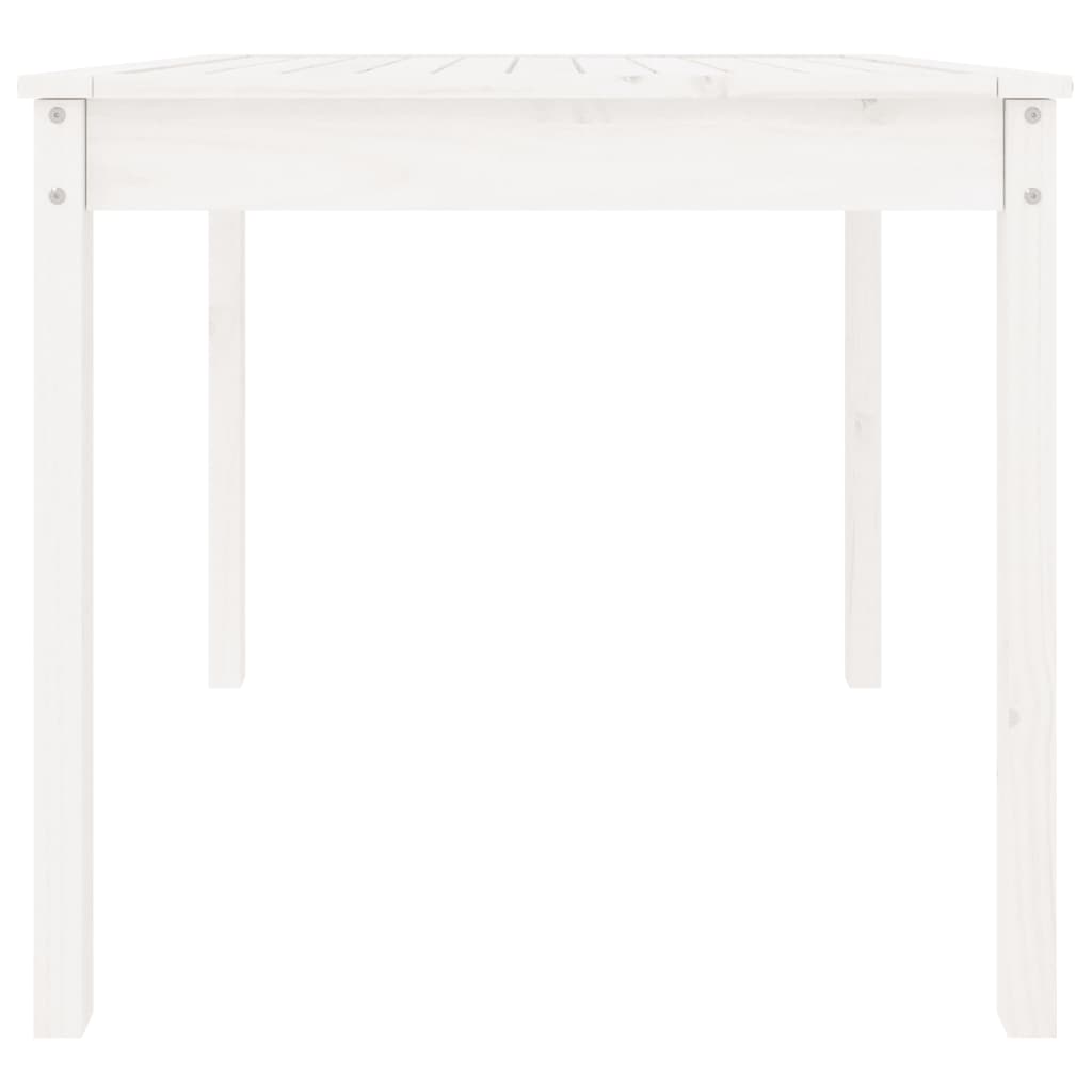 vidaXL Puutarhapöytä valkoinen 82,5x82,5x76 cm täysi mänty