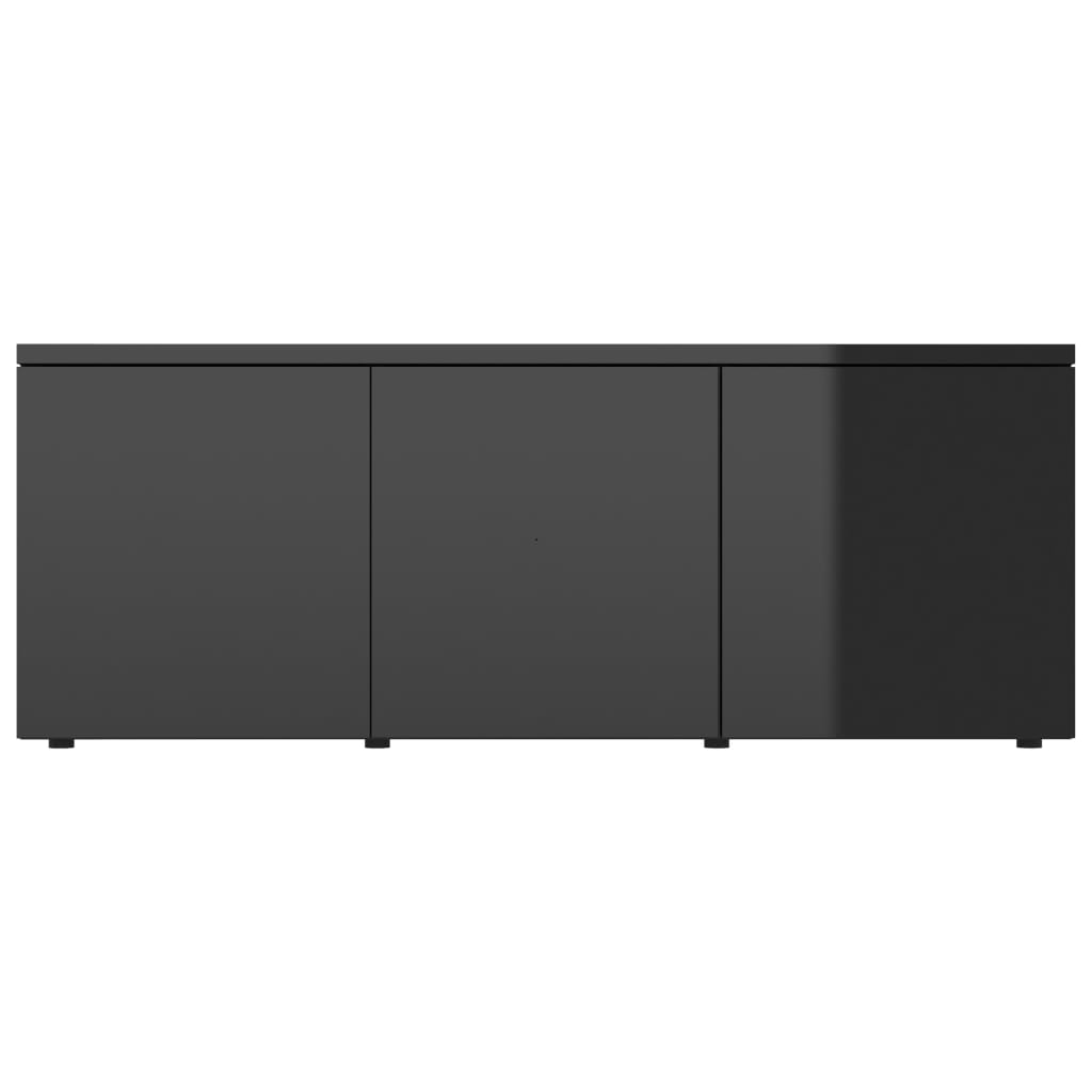 vidaXL TV-taso korkeakiilto musta 80x34x30 cm lastulevy