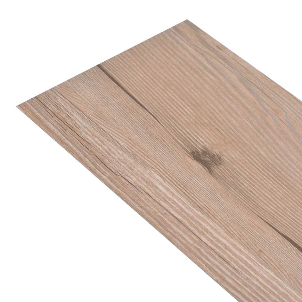 vidaXL Itsekiinnittyvät PVC-lattialankut 2,51 m² 2 mm tammi ruskea