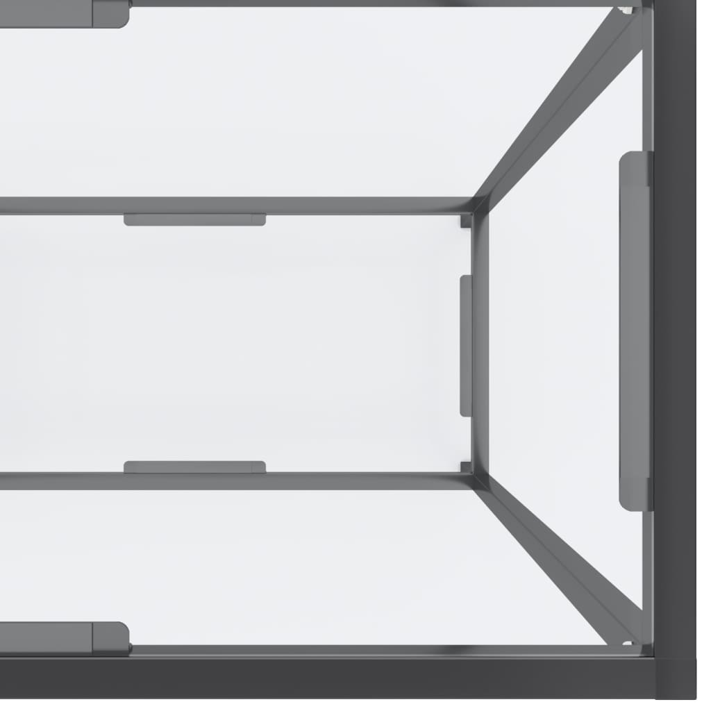 vidaXL Konsolipöytä läpinäkyvä 200x35x75,5 cm karkaistu lasi