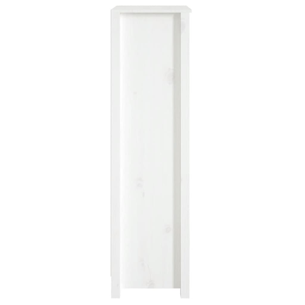 vidaXL Kirjahylly valkoinen 50x35x125,5 cm täysi mänty
