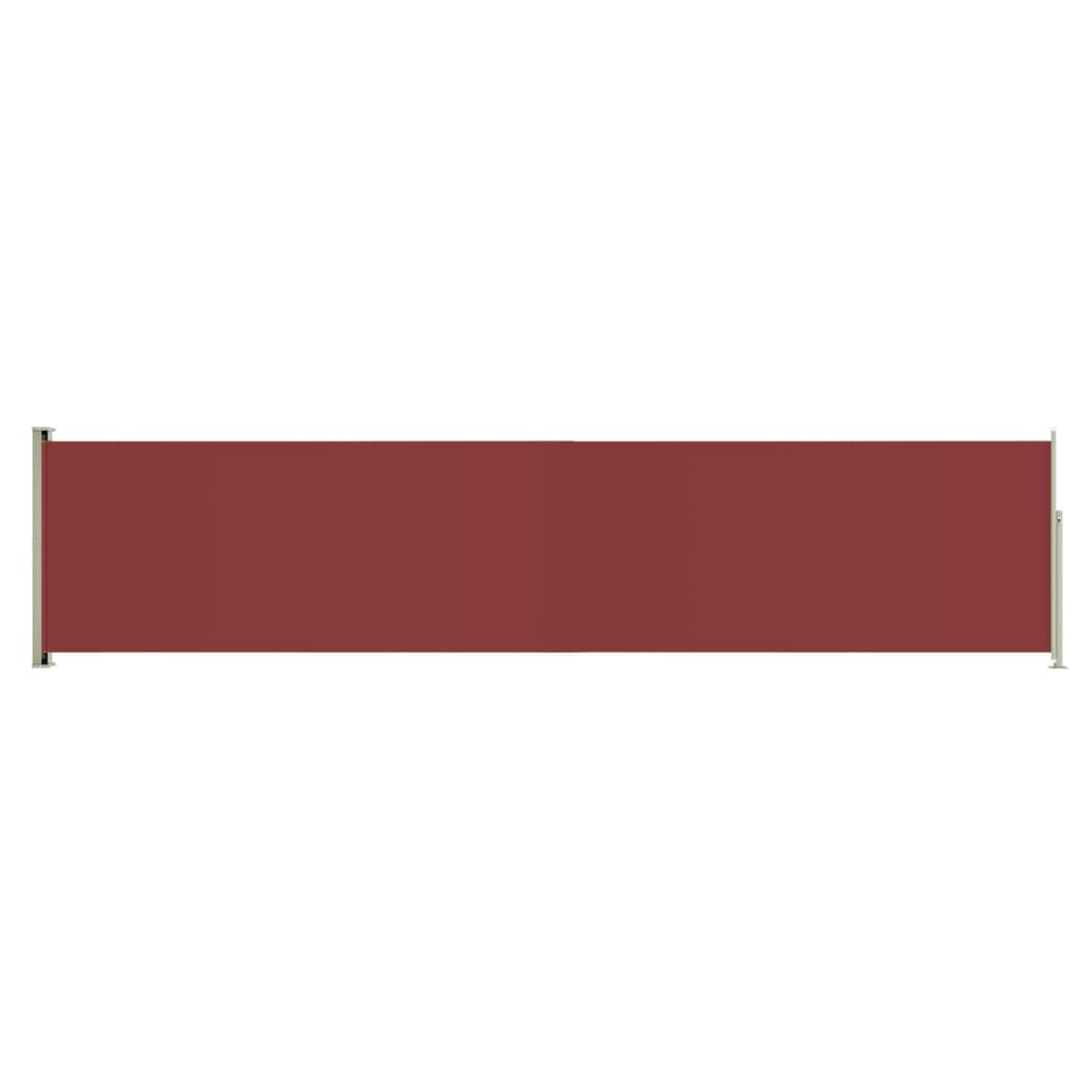 vidaXL Sisäänvedettävä terassin sivumarkiisi 140x600 cm punainen