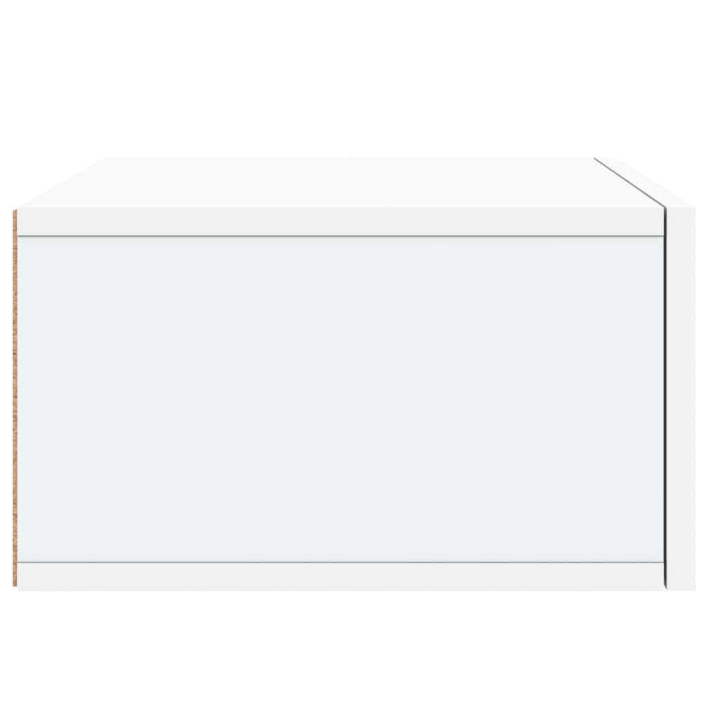 vidaXL Seinäkiinnitettävä yöpöytä valkoinen 35x35x20 cm