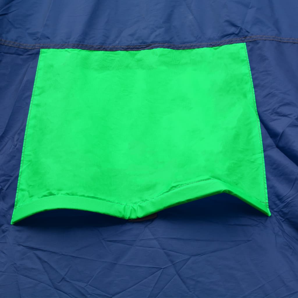 vidaXL Retkiteltta 9 henkilölle polyesteri Sininen ja vihreä