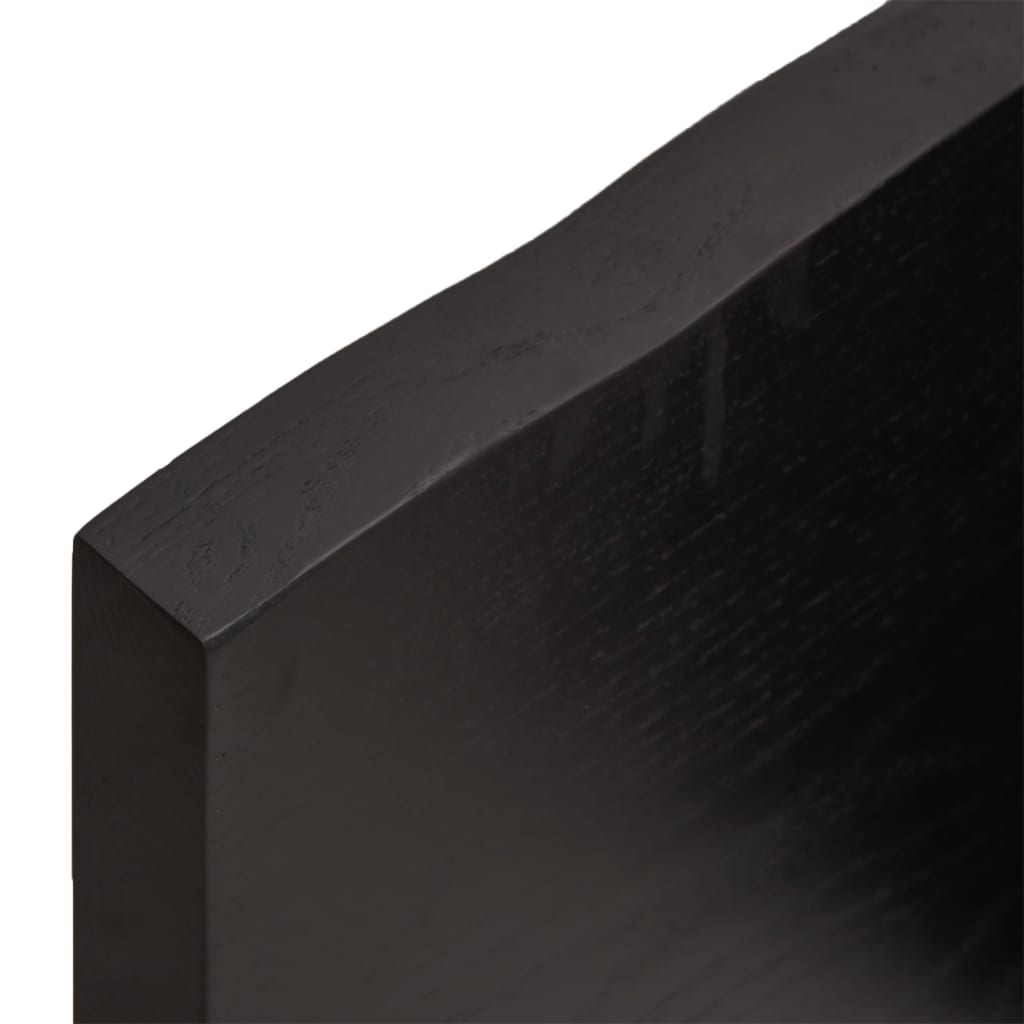 vidaXL Seinähylly tummanruskea 40x10x4 cm käsitelty täystammi
