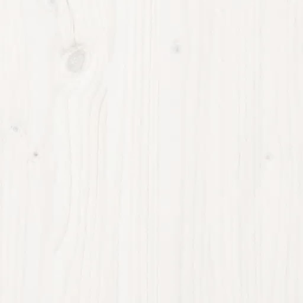 vidaXL Kukkalaatikko valkoinen 110x110x27 cm täysi mänty