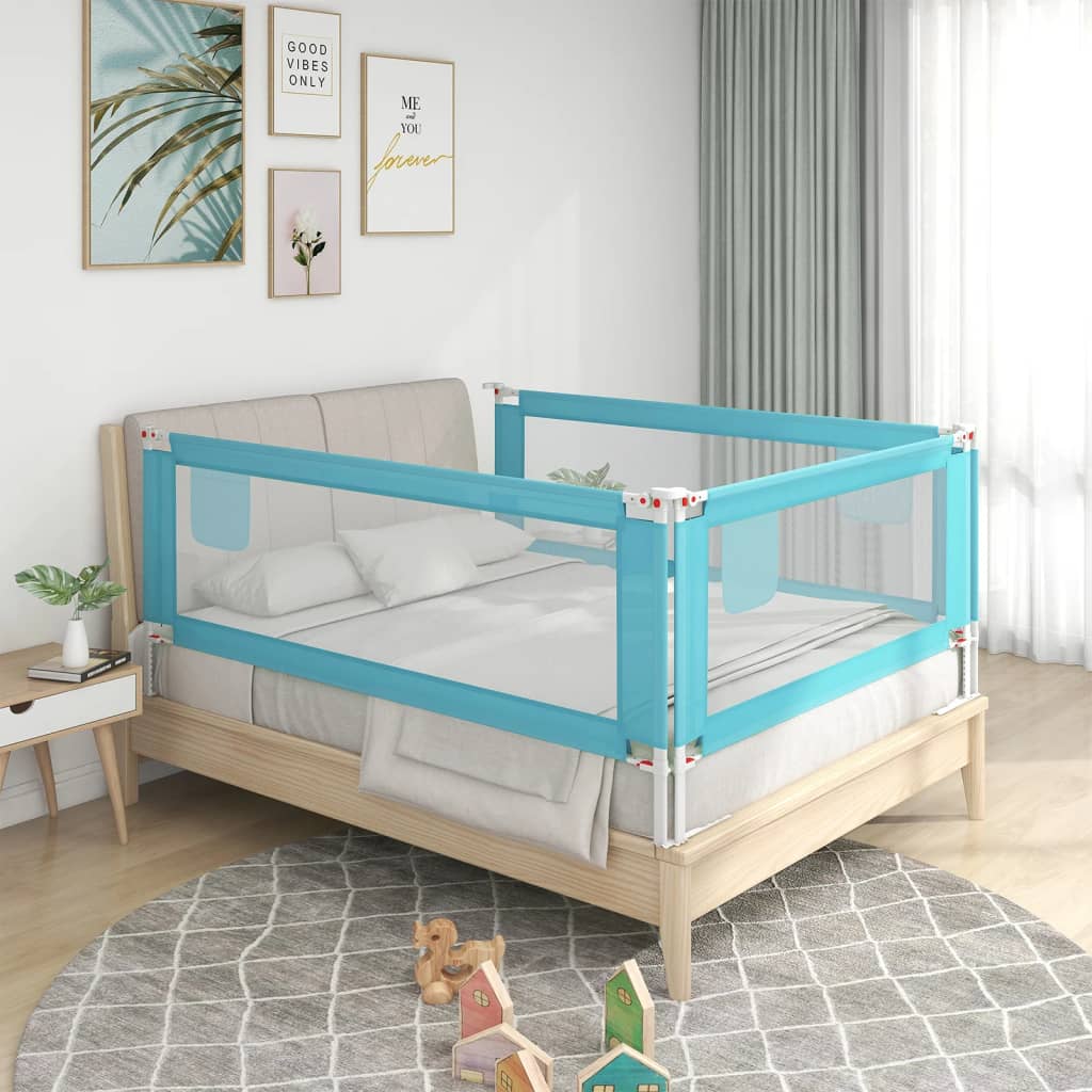 vidaXL Turvalaita sänkyyn sininen 180x25 cm kangas
