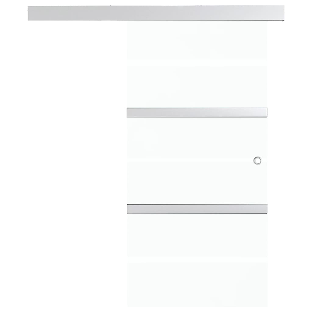 vidaXL Liukuovi ESG-lasi ja alumiini 76x205 cm hopea