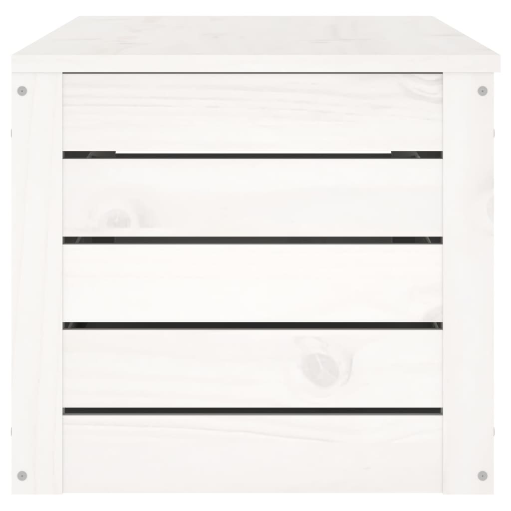 vidaXL Säilytyslaatikko valkoinen 109x36,5x33 cm täysi mänty