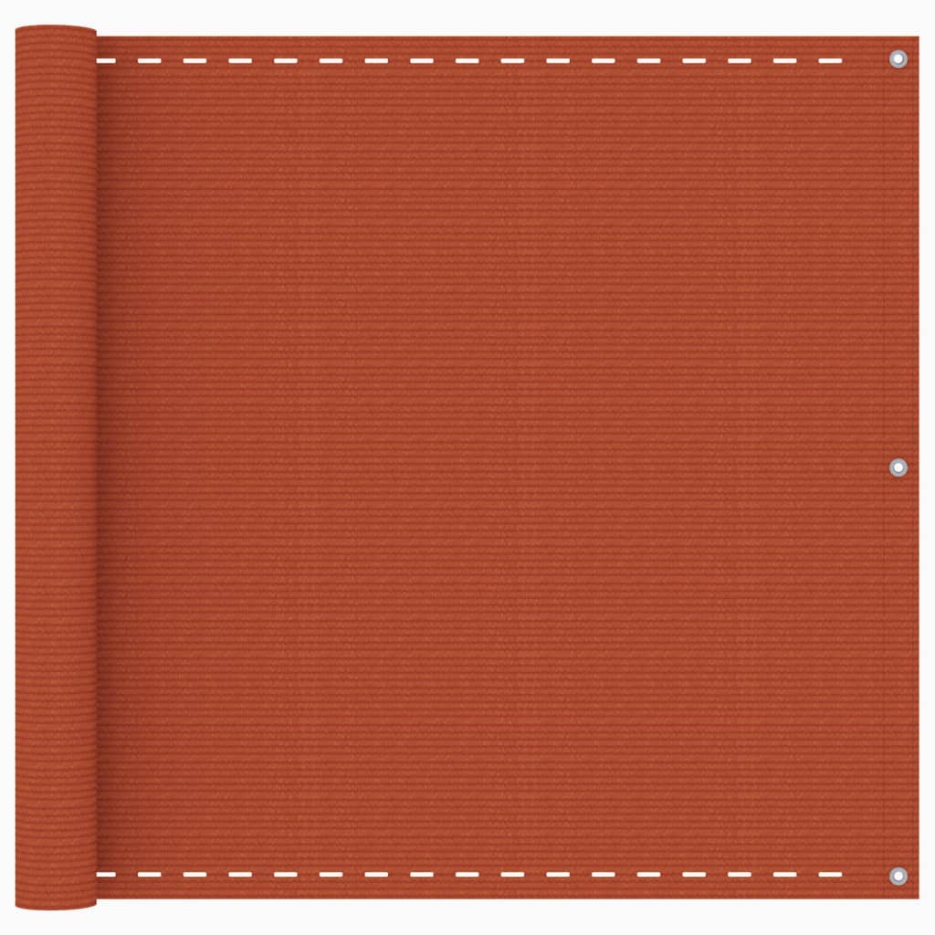 vidaXL Parvekkeen suoja oranssi 90x500 cm HDPE