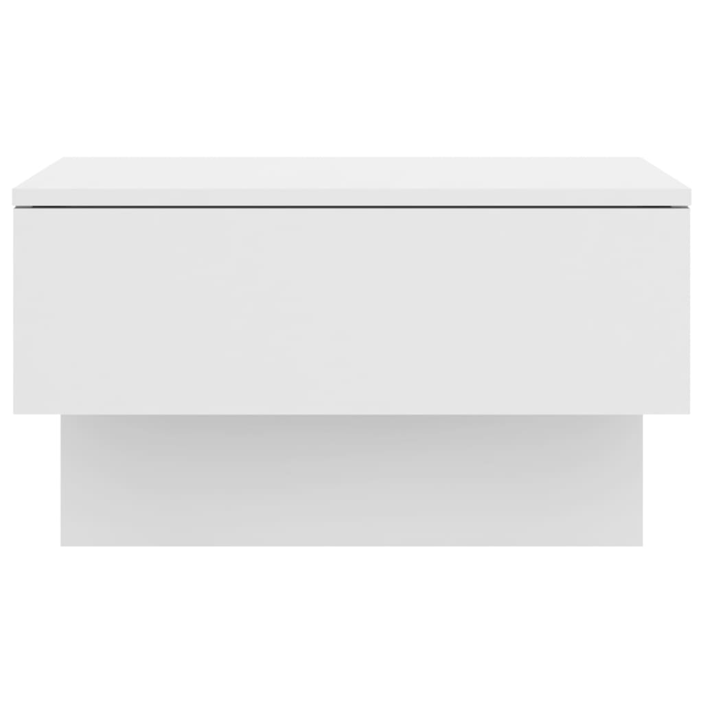 vidaXL Seinäkiinnitettävät yöpöydät 2 kpl korkeakiilto valkoinen