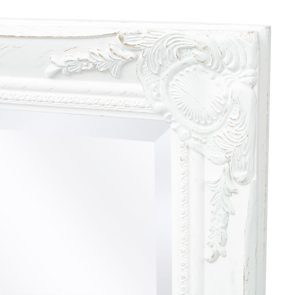 vidaXL Seinäpeili Barokkityylinen 120x60 cm Valkoinen