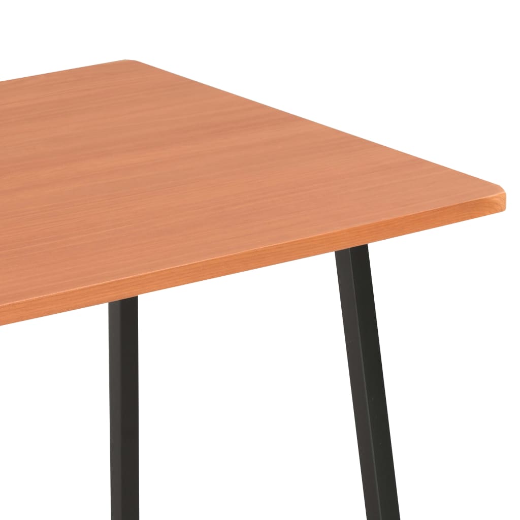 vidaXL Työpöytä hyllyillä musta ja ruskea 102x50x117 cm