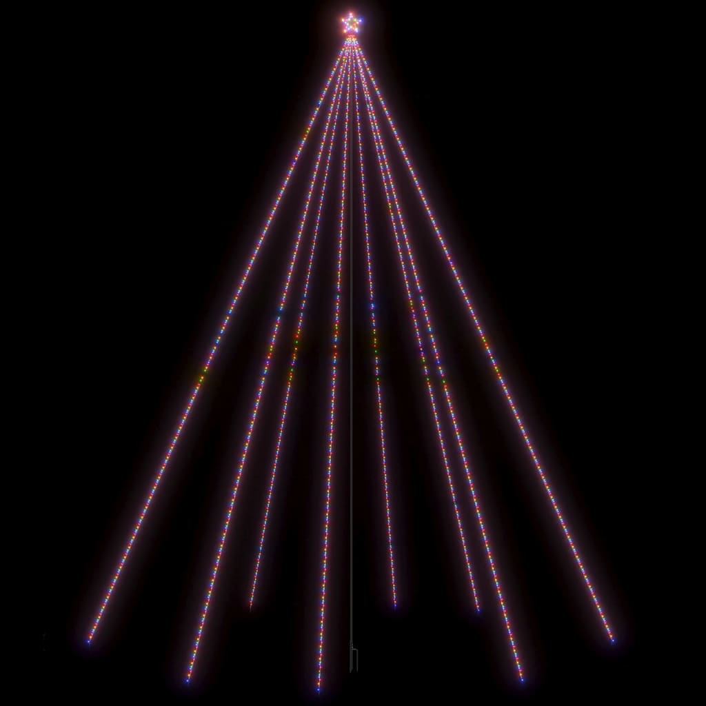 vidaXL Joulukuusen valot sisä-/ulkokäyttöön 1300 x LED värikäs 8 m