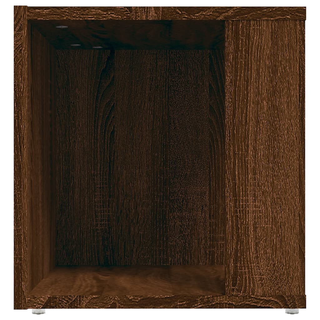 vidaXL Sivupöytä ruskea tammi 33x33x34,5 cm tekninen puu