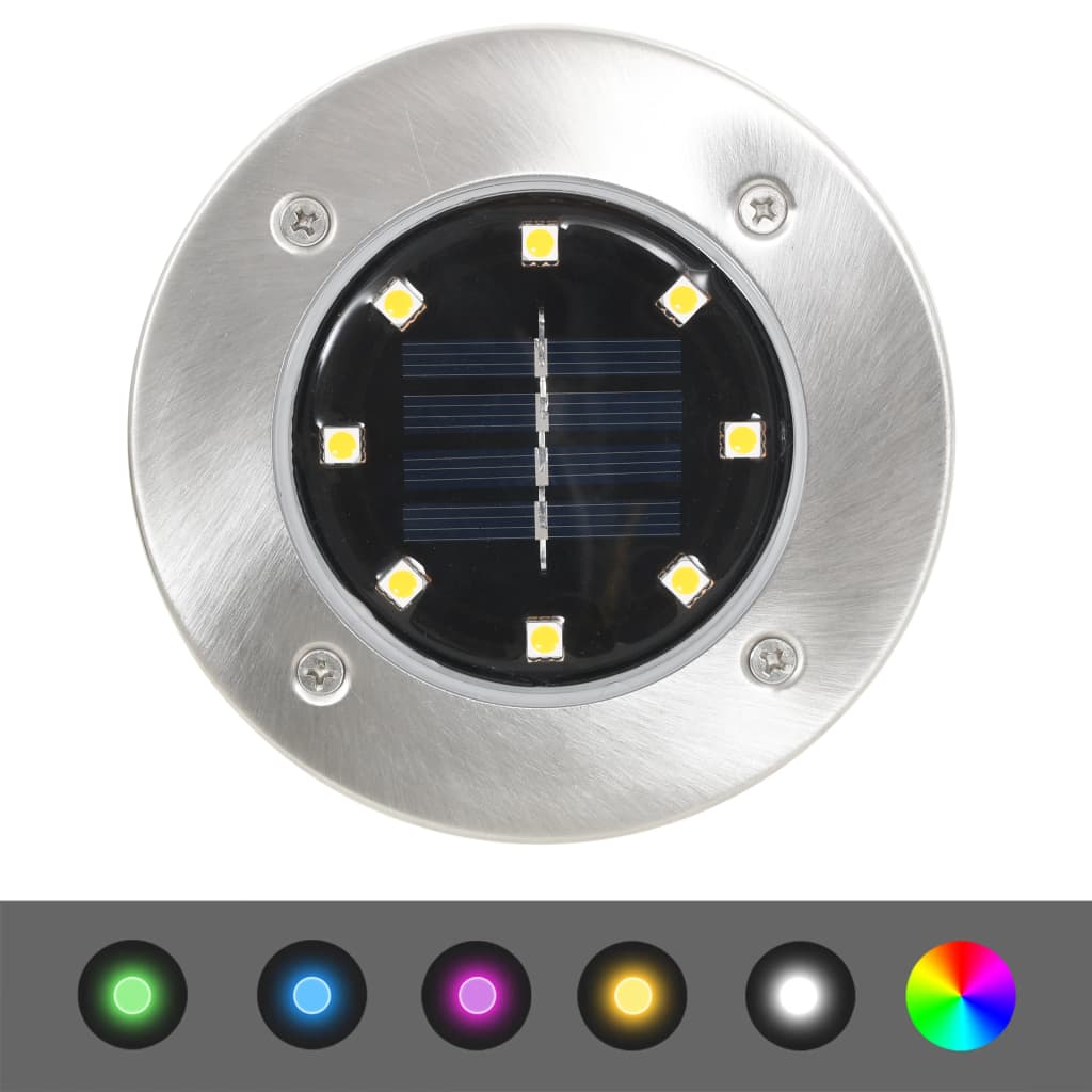 vidaXL Aurinkoenergia maavalaisimet 8 kpl LED RGB värit